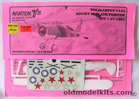 AV USK 1/72 Polikarpov I-152 Soviet / Chinese / Nationalist Spain  Air Forces, AV1002 plastic model kit